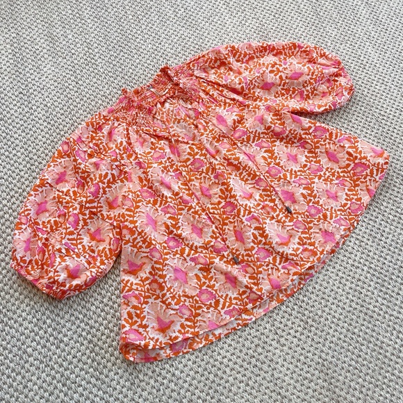 Free People Willow Printed Floral Smocked Blouse – Women’s Size Small - Picture 2 of 8